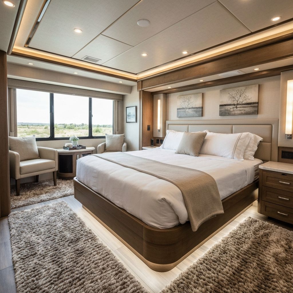 Master bedroom with king-size bed